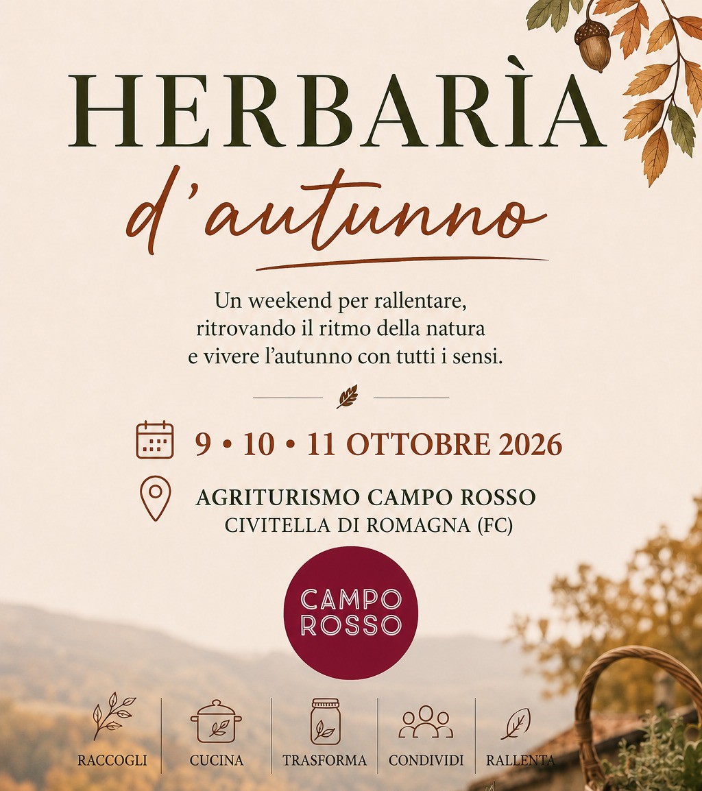 Herbarìa, weekend di foraging e cucina a Campo Rosso dal 9 all’11 ottobre 2026